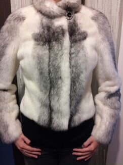 Норковая куртка крестовка 