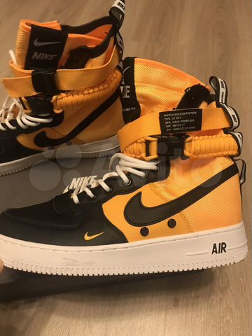 nike sf air force 1 black and yellow