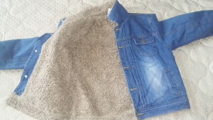 Джинсовая куртка на меху (искусст.) на мальчика