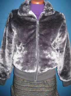 Меховая куртка-бомбер, р.46