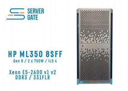 Сервер HP ML350 Gen8 8SFF 2 x E5-2630v2 128 GB