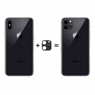 Накладка на камеру iPhone X имитация 11 pro