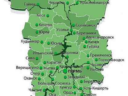 Карта частые пермский край