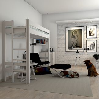 Кровать чердак для Studio-CHW-150 массив сосны