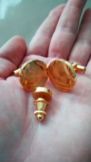 Запонки и заколка позолоченные