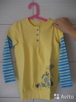 Кофточка-обманка-туника, р.116-122