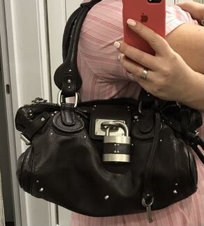 Сумка женская коричневая с замком