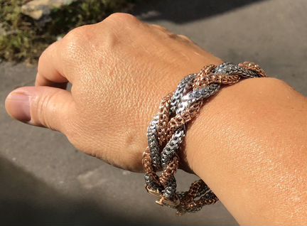 Золотой браслет 585пр. 13,15 гр 23 см /2см