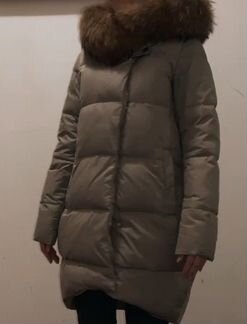 Зимний пуховик с натуральным мехом