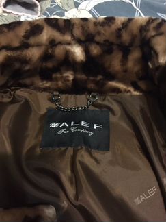 Прямой полушубок из астрагана темно коричневый