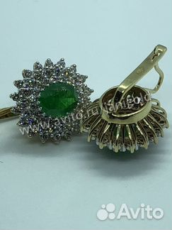 Золотые серьги с бриллиантами
