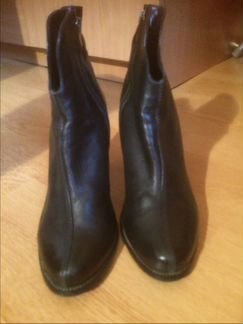 Кожаные ботильоны