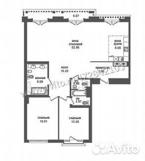 2-к квартира, 138 м², 3/9 эт.