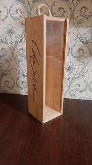 Упаковка коробка деревянная для вина подарочная