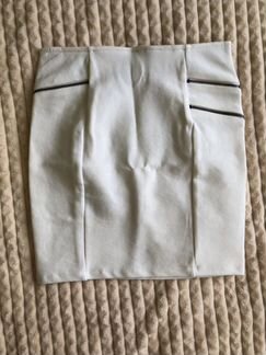 Юбка zara xs белая и черная