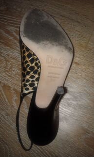 Леопардовые туфли dolce gabbana с открытым носом39