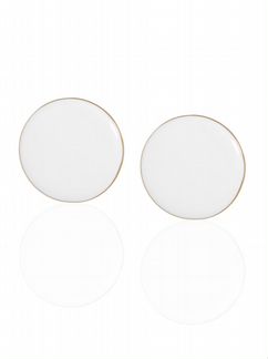 Серьги Белые круги