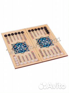 Нарды малые, средние, в кожаном чехле